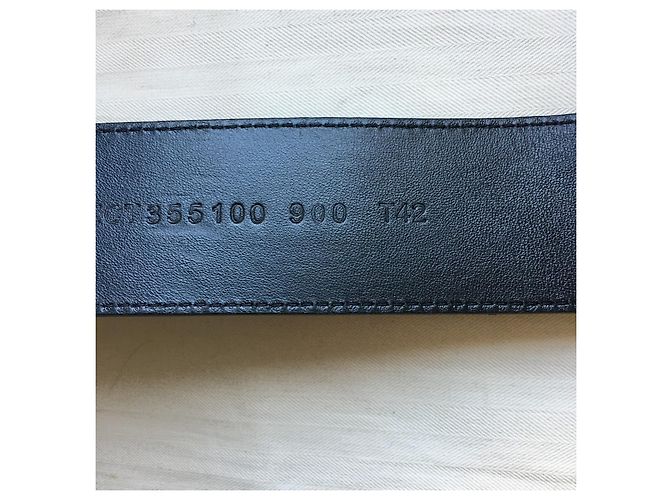 Christian Dior Breiter Ledergürtel Schwarz - Ansicht 7