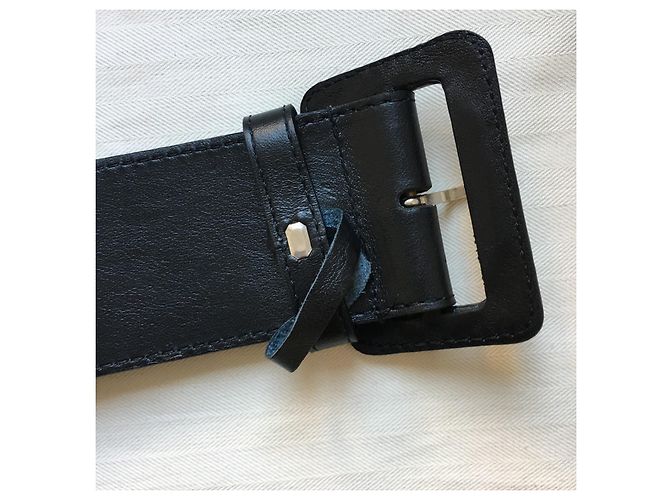 Christian Dior Breiter Ledergürtel Schwarz - Ansicht 8