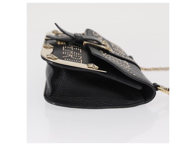 Valentino Garavani Chain Flap Leather Small Nero - vista 3