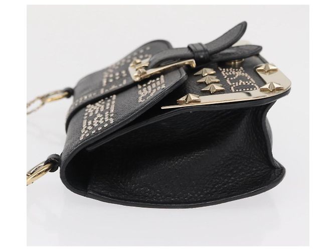 Valentino Garavani Chain Flap Leather Small Nero - vista 4
