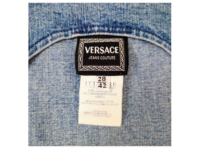 Versace Jeans Couture Denim Latzhose Mini-Kleid Blau - Ansicht 2