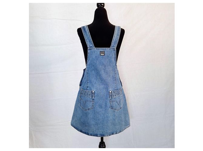 Versace Jeans Couture Denim Latzhose Mini-Kleid Blau - Ansicht 7