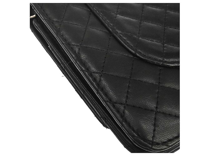 Chanel Wallet on Chain aus gestepptem Lammleder Small Schwarz - Ansicht 3