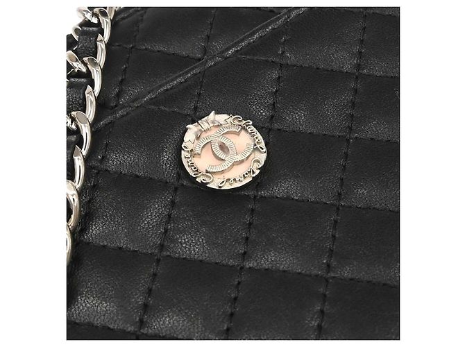 Chanel Wallet on Chain aus gestepptem Lammleder Small Schwarz - Ansicht 7