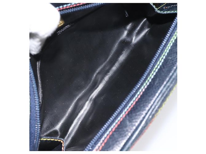 Fendi Vintage Zip Leather Blu navy - vista 5