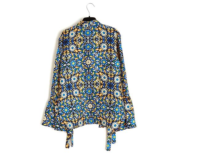Autre Marque La Double J Seidentwill Bluse mit Blumenprint Mehrfarben - Ansicht 4