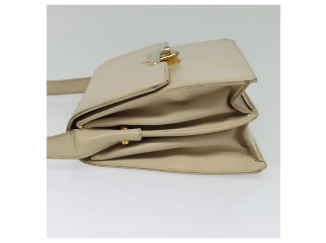 Gucci Vintage Flap Leather Small Beige - vista 3