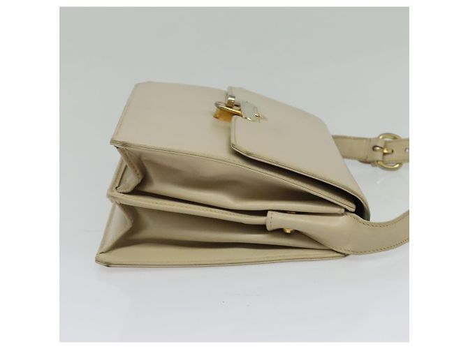Gucci Vintage Flap Leather Small Beige - vista 4