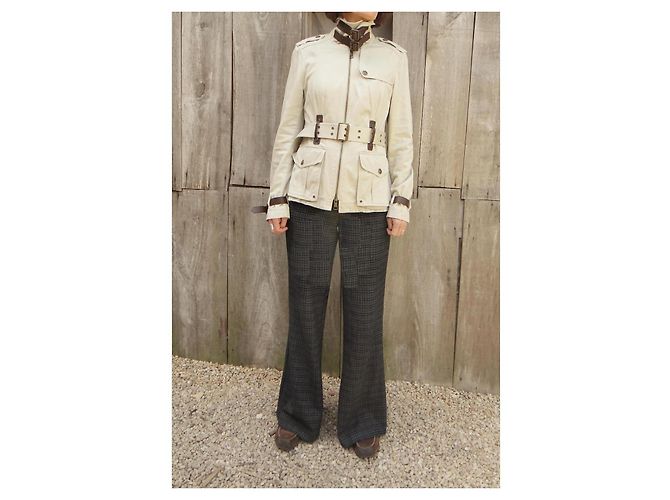 Giacca Burberry Brit Beige in Cotone Stile Trench - vista 11