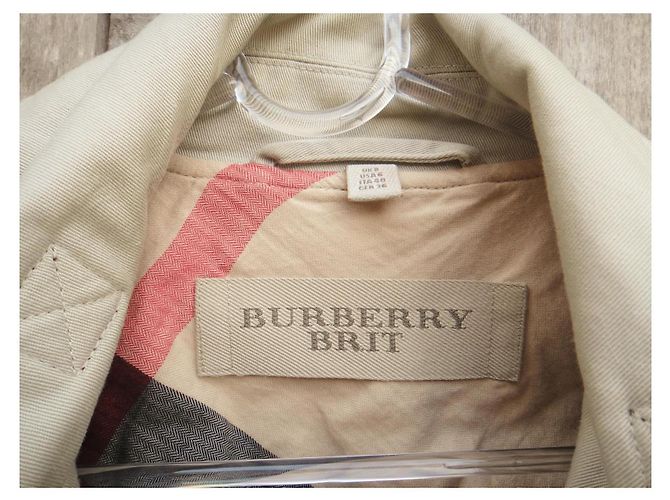 Giacca Burberry Brit Beige in Cotone Stile Trench - vista 4