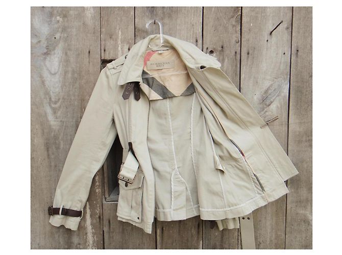Giacca Burberry Brit Beige in Cotone Stile Trench - vista 5