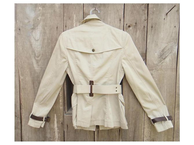 Giacca Burberry Brit Beige in Cotone Stile Trench - vista 8