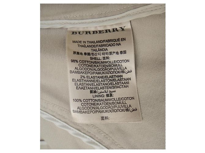 Giacca Burberry Brit Beige in Cotone Stile Trench - vista 9