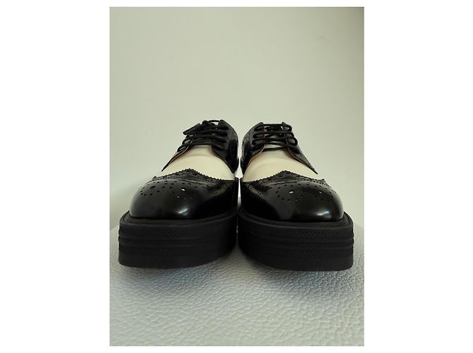 Dior Teddy-D Scarpe Oxford Pelle Bianco e Nero Bianco sporco - vista 8