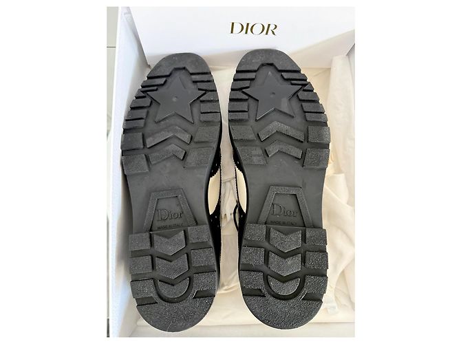 Dior Teddy-D Scarpe Oxford Pelle Bianco e Nero Bianco sporco - vista 9