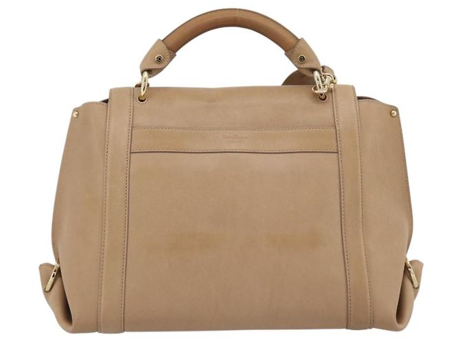 Salvatore Ferragamo Sofia Rainbow Saddle Leather Medium Beige - vista 2