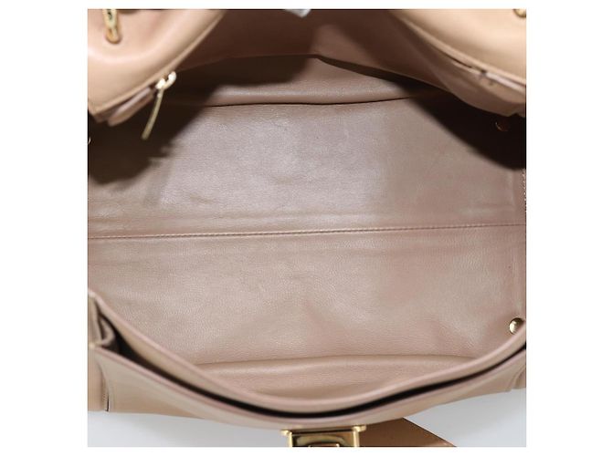 Salvatore Ferragamo Sofia Rainbow Saddle Leather Medium Beige - vista 5