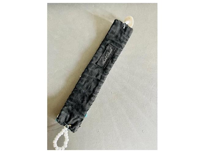 Antik Batik Bracciale con perline e conchiglie Nero Bianco Blu - vista 3