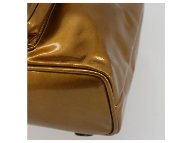 Gucci Vintage Bamboo Patent Mini D'oro - vista 7
