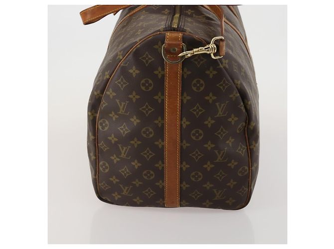 Louis Vuitton Keepall Bandouliere Monogram Canvas 60 Marrone - vista 3