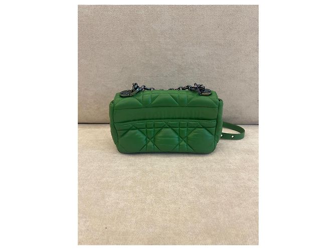 Dior Caro Borsa a tracolla Pelle Cannage Verde - vista 2