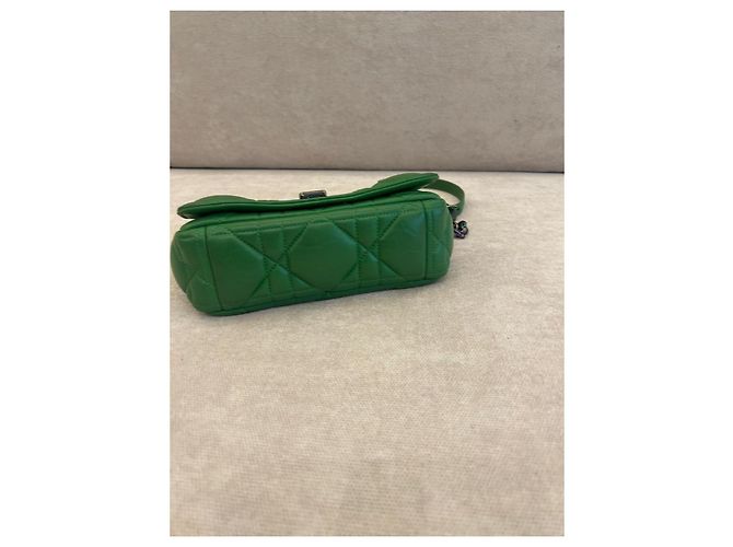 Dior Caro Borsa a tracolla Pelle Cannage Verde - vista 4