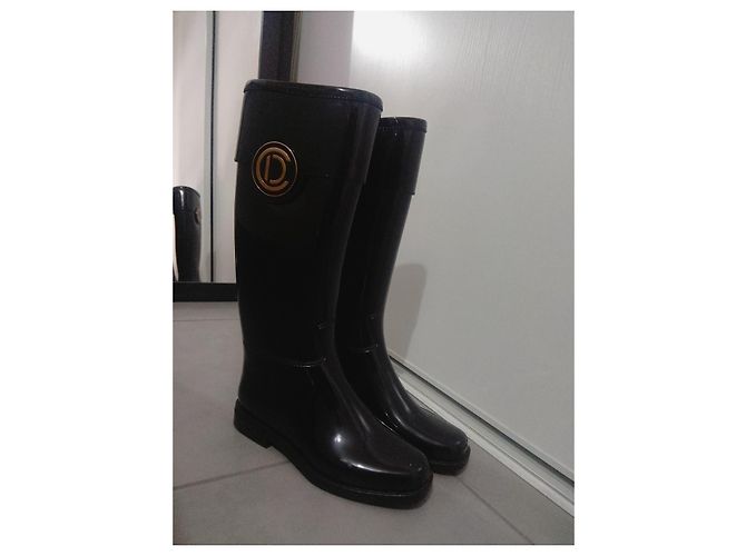 Dior Botas de lluvia altas de goma negra Negro - vista 2