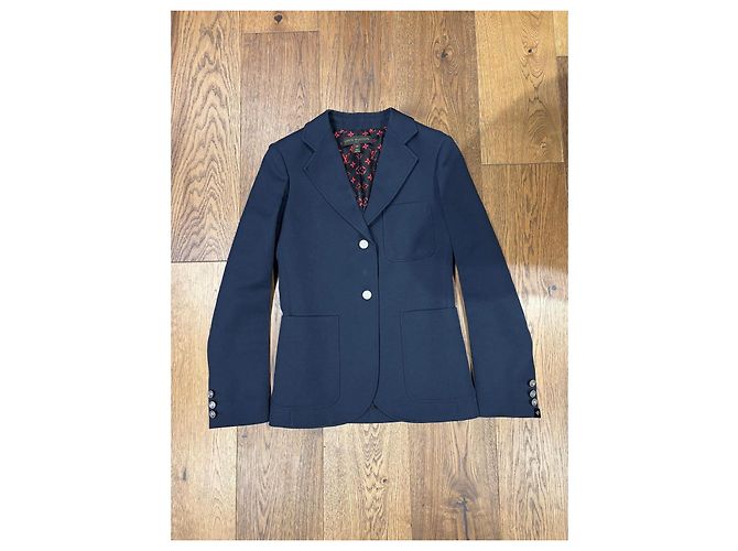 Blazer Louis Vuitton blu navy FR 36 Blu scuro - vista 8