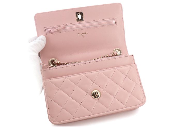 Portafoglio con catena Trendy CC Chanel Rosa - vista 6