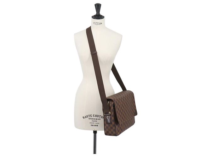 Borsa a tracolla Louis Vuitton Shelton MM Damier Marrone Damier ebene - vista 10