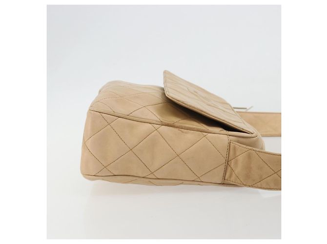 Chanel Vintage Diamond CC Flap Pocket gestepptes Lammleder Medium Beige - Ansicht 3
