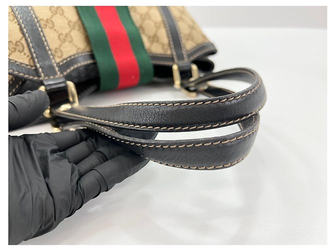 Borsa Tote Gucci GG Canvas marrone - vista 10