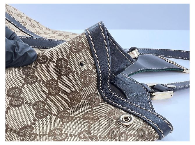 Borsa Tote Gucci GG Canvas marrone - vista 16