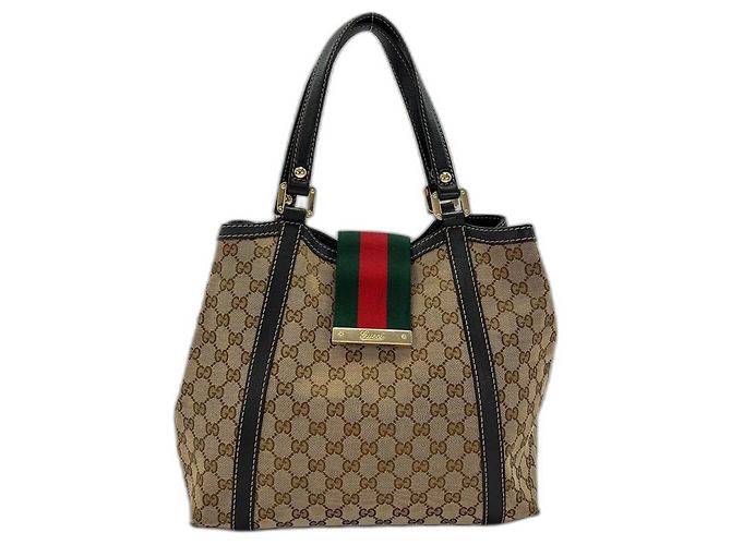 Borsa Tote Gucci GG Canvas marrone - vista 2