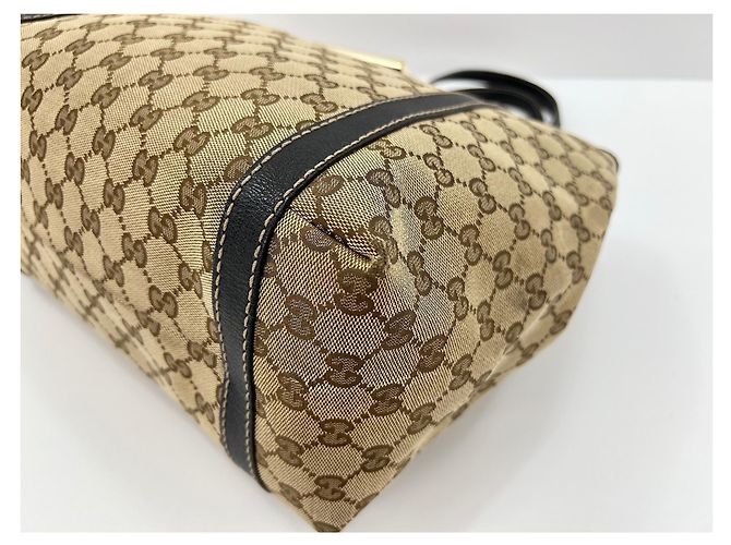 Borsa Tote Gucci GG Canvas marrone - vista 9