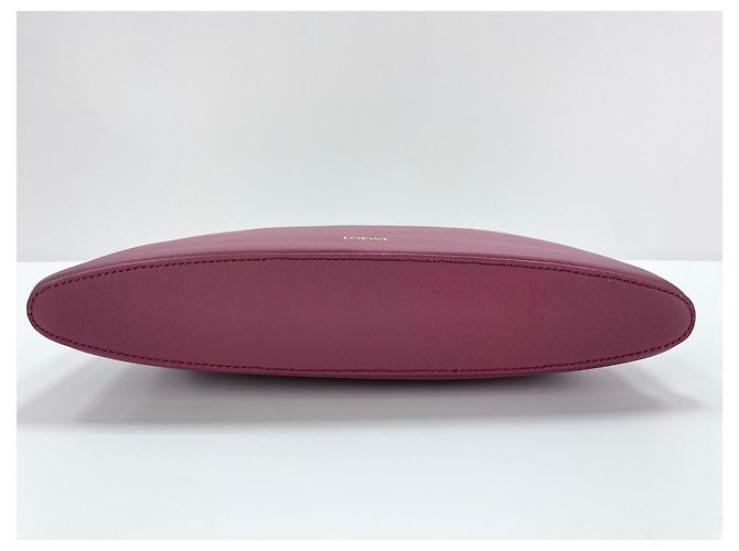 Clutch Pouch in pelle rosso vino Loewe Bordò - vista 5