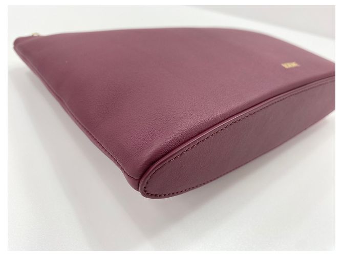 Clutch Pouch in pelle rosso vino Loewe Bordò - vista 7