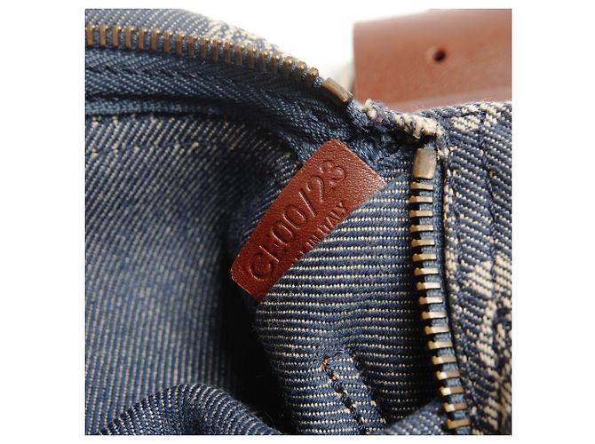 Céline Borsa Cintura Celine Denim Macadam Triomphe Blu - vista 10