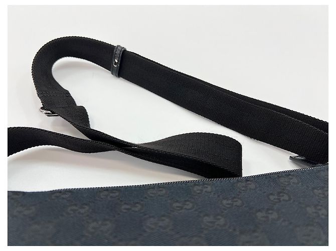 Borsa a Spalla Gucci GG Canvas Nero - vista 10