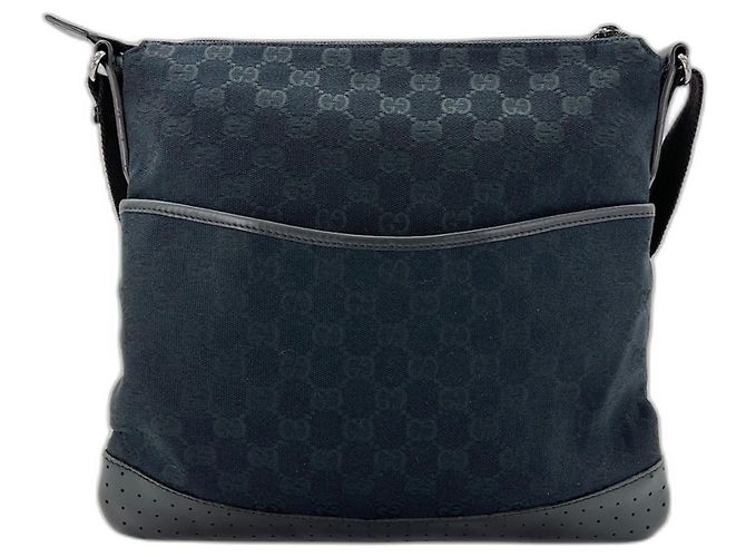 Borsa a Spalla Gucci GG Canvas Nero - vista 2