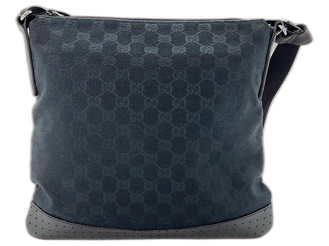 Borsa a Spalla Gucci GG Canvas Nero - vista 3