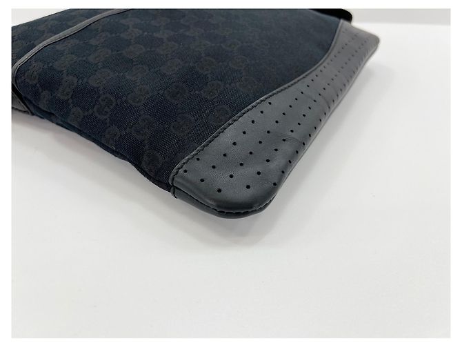 Borsa a Spalla Gucci GG Canvas Nero - vista 8