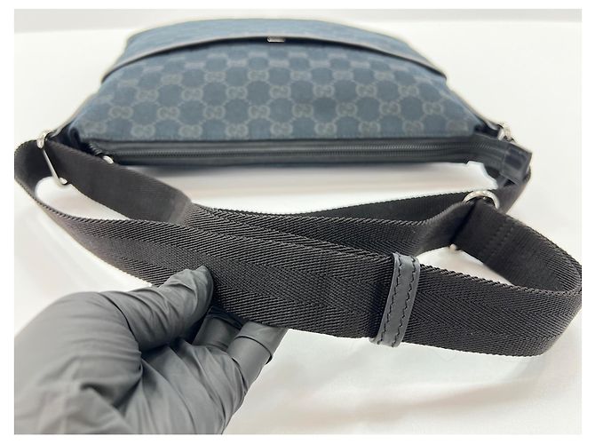 Borsa a Spalla Gucci GG Canvas Nero - vista 9