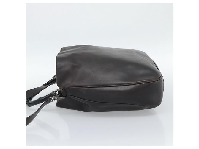 Gucci Vintage Bamboo Hobo in pelle Marrone - vista 3