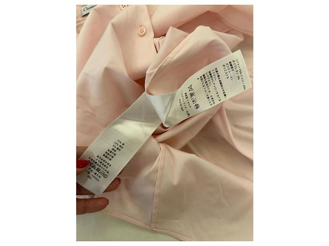 Camisa Christian Dior de algodón rosa con bordado - vista 10