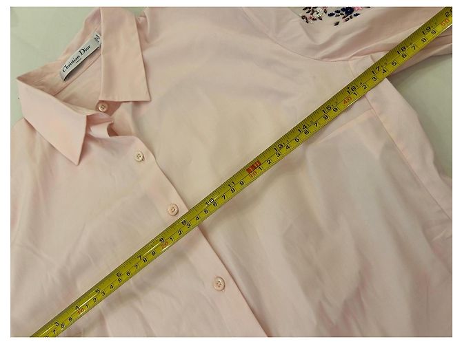 Camisa Christian Dior de algodón rosa con bordado - vista 4