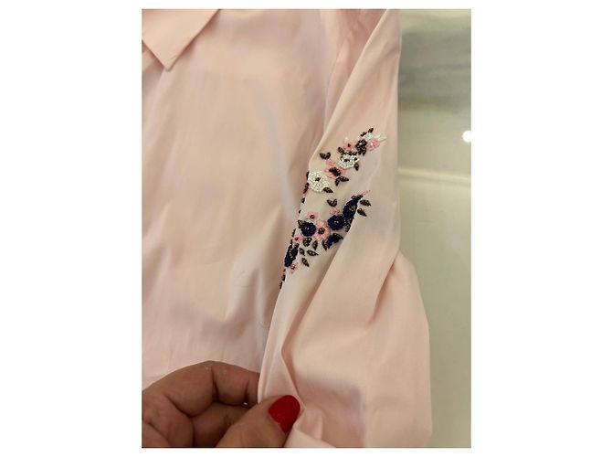 Camisa Christian Dior de algodón rosa con bordado - vista 7