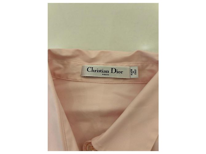Camisa Christian Dior de algodón rosa con bordado - vista 8