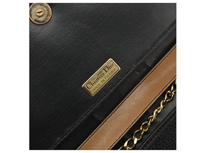 Christian Dior Flap Shoulder Leather Nero - vista 6