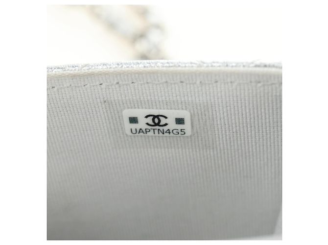 Chanel CC Star Flap Gürtel aus gestepptem Lammleder Silber - Ansicht 7